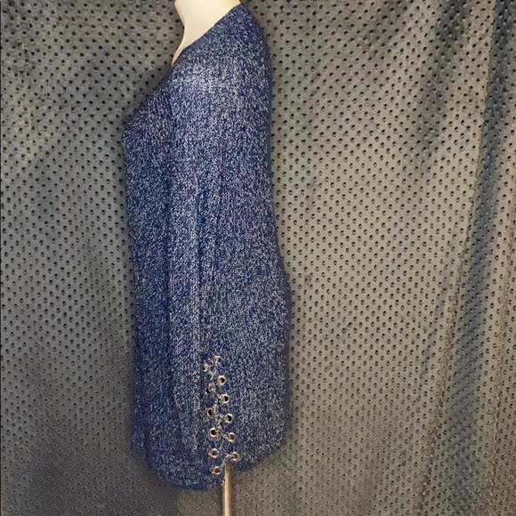 NWT blue C&B cardigan with lace up accents - Picture 2 of 8